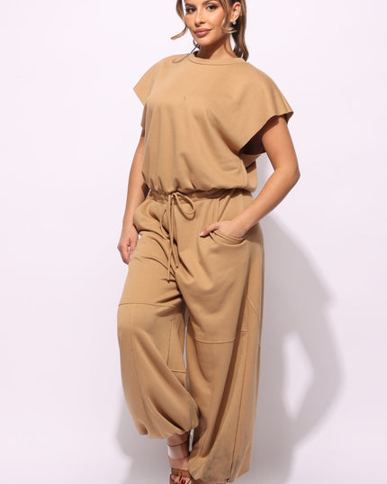 Open back jogger jumpsuit - Muvin 