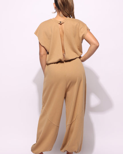 Open back jogger jumpsuit - Muvin 
