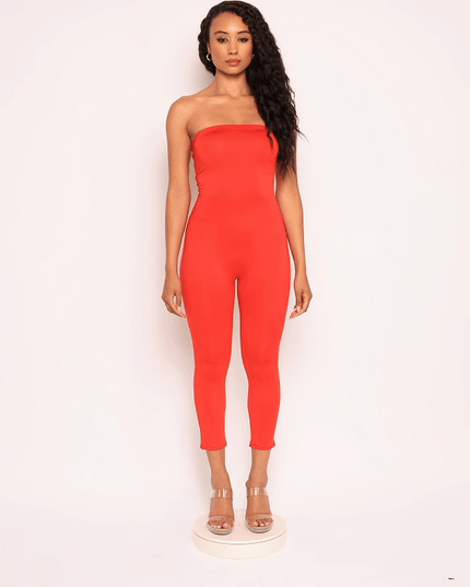 Tube top capri jumpsuit - Muvin 