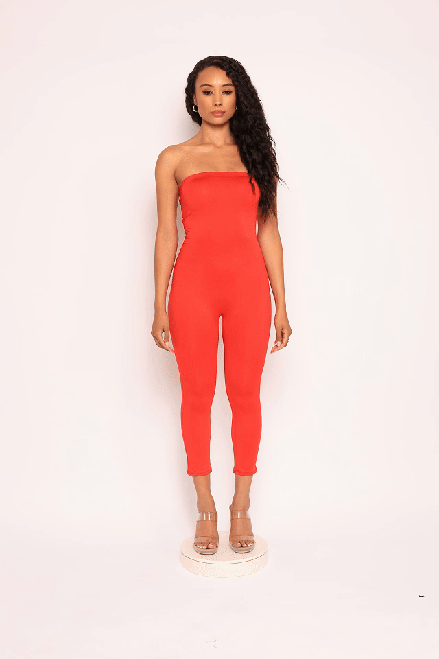 Tube top capri jumpsuit - Muvin 