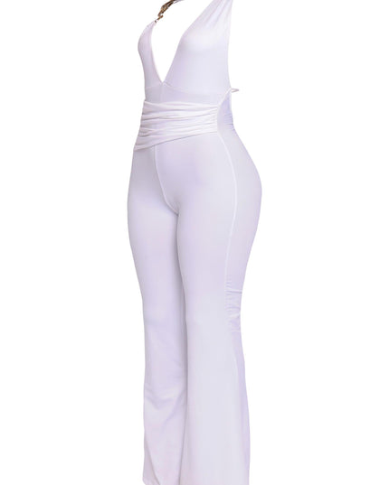 Show Off Hours Backless Halter Jumpsuit.. - Muvin 