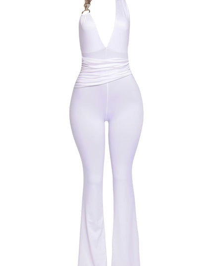 Show Off Hours Backless Halter Jumpsuit - Muvin 