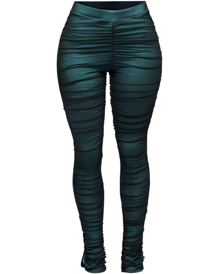 Double layered ruched leggings - Muvin 