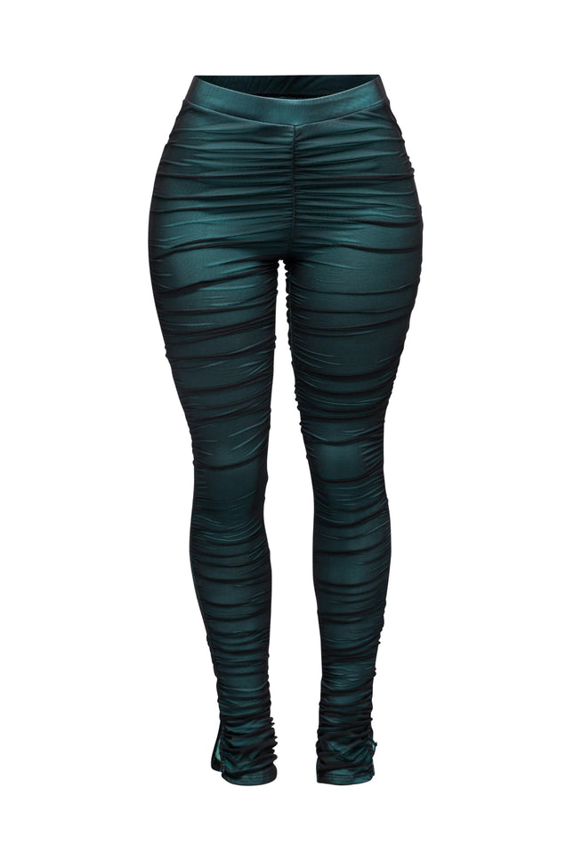 Double layered ruched leggings - Muvin 