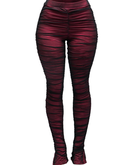 Double layered ruched leggings - Muvin 