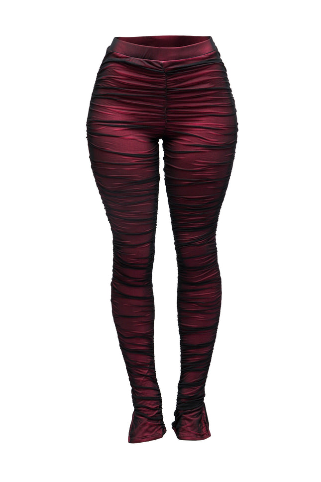 Double layered ruched leggings - Muvin 
