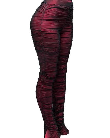 Double layered ruched leggings - Muvin 