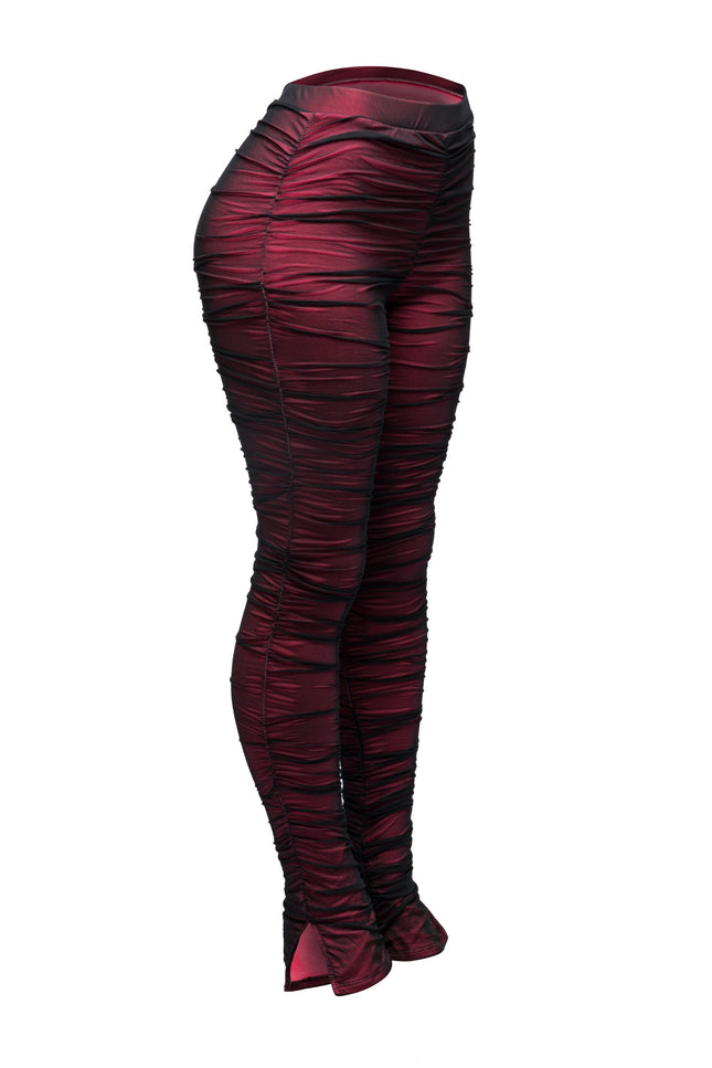 Double layered ruched leggings - Muvin 