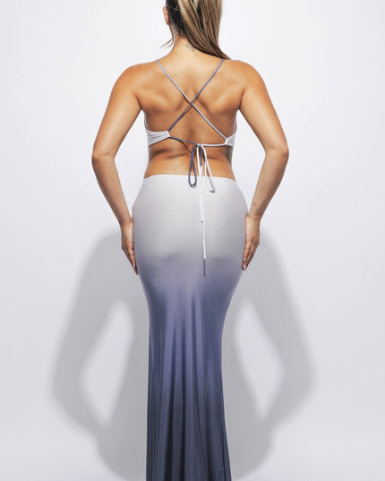 Strappy halter ombre dress - Muvin 