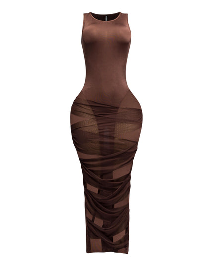 Criss Cross mesh dress - Muvin 