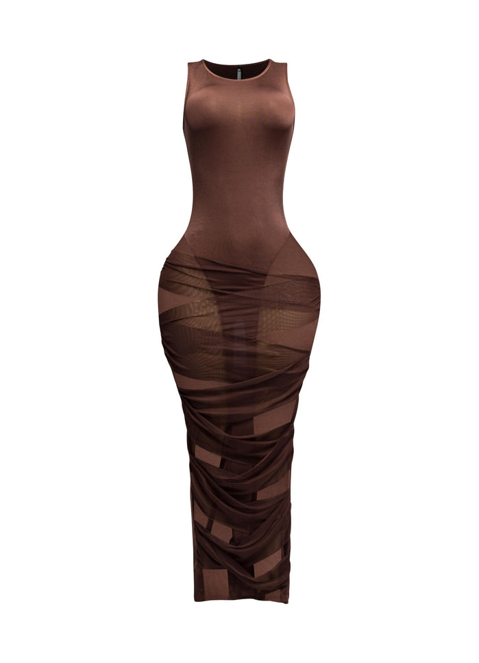 Criss Cross mesh dress - Muvin 