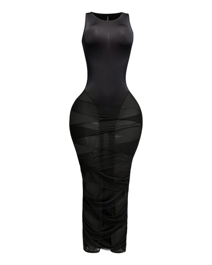 Criss Cross mesh dress - Muvin 