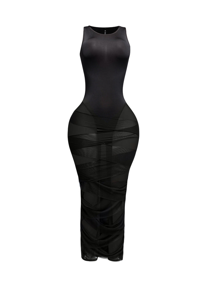 Criss Cross mesh dress - Muvin 