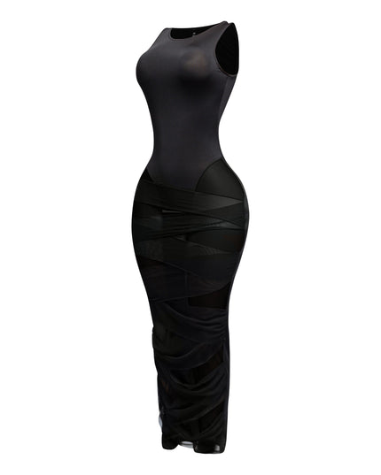 Criss Cross mesh dress - Muvin 