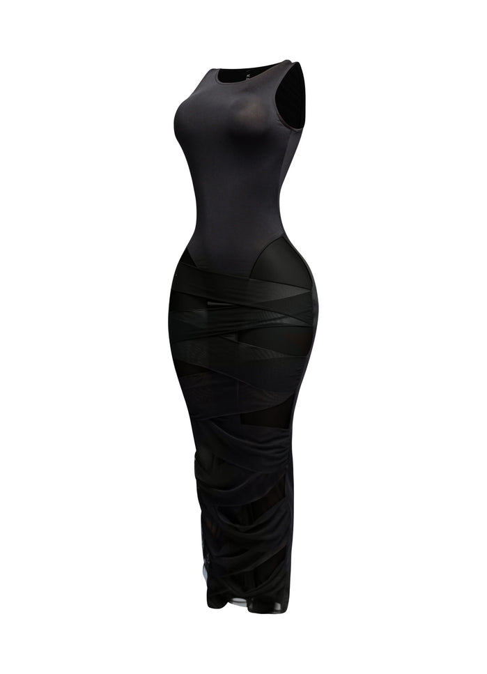 Criss Cross mesh dress - Muvin 