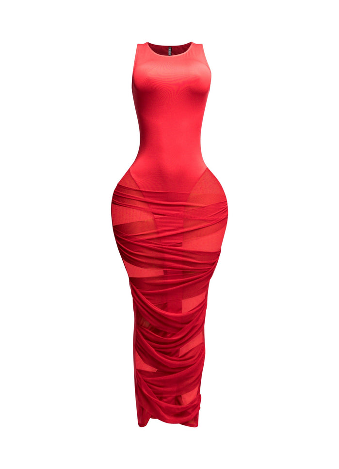 Criss Cross mesh dress - Muvin 