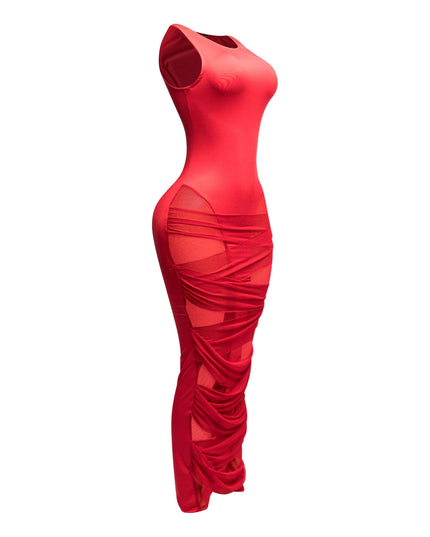 Criss Cross mesh dress - Muvin 
