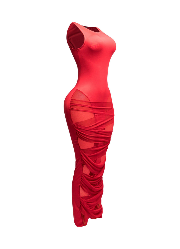 Criss Cross mesh dress - Muvin 