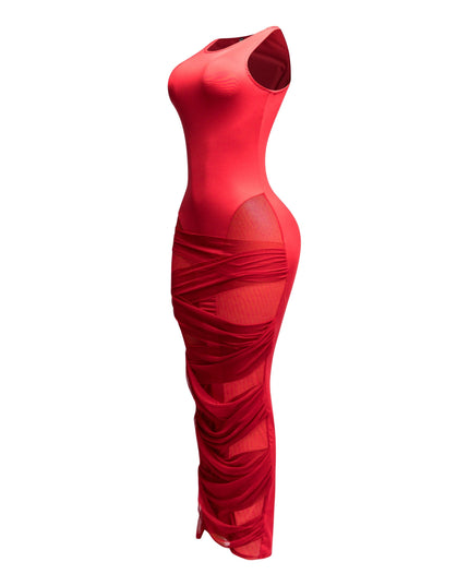 Criss Cross mesh dress - Muvin 