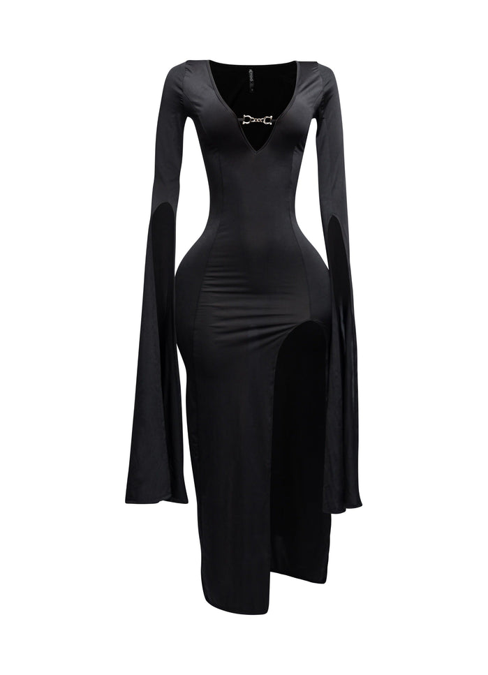 Flyaway Long Sleeve Maxi Dress - Muvin 