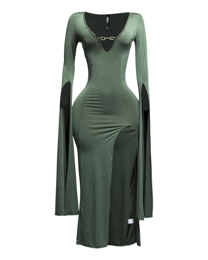 Flyaway Long Sleeve Maxi Dress - Muvin 