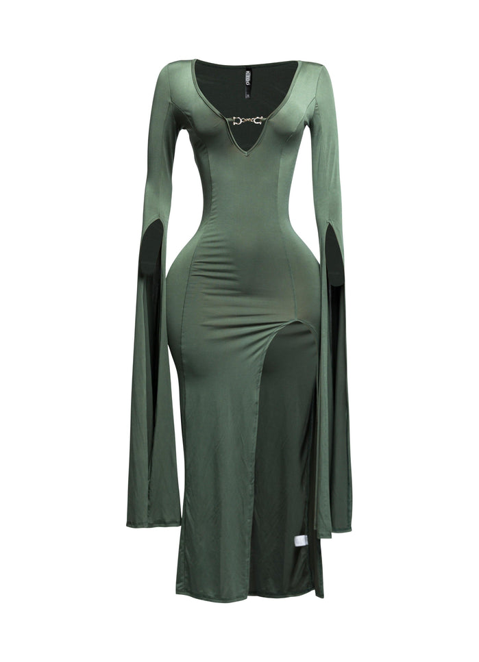Flyaway Long Sleeve Maxi Dress - Muvin 