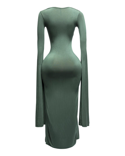 Flyaway Long Sleeve Maxi Dress - Muvin 