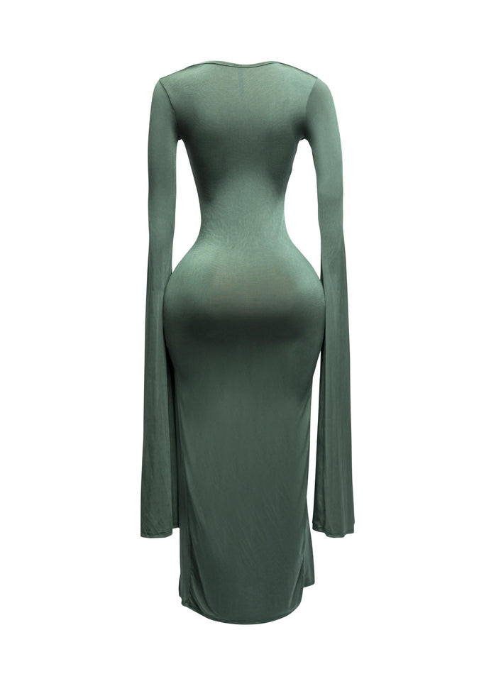Flyaway Long Sleeve Maxi Dress - Muvin 
