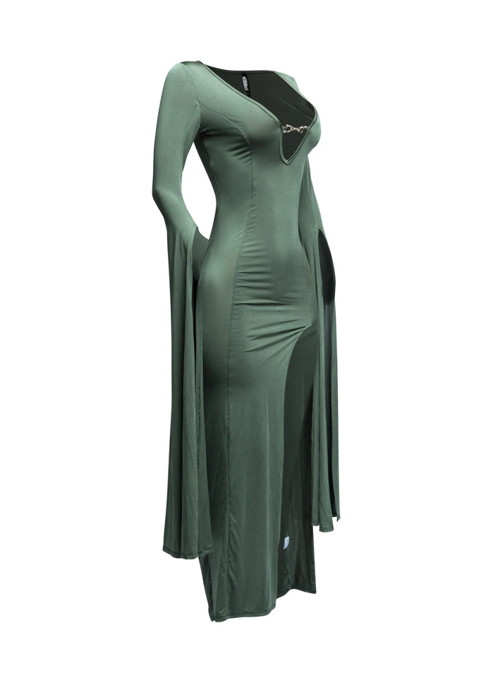 Flyaway Long Sleeve Maxi Dress - Muvin 