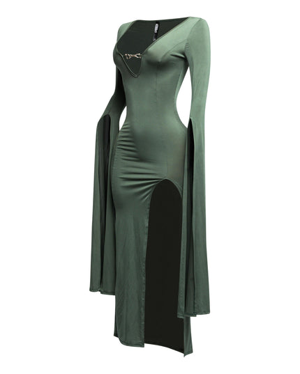 Flyaway Long Sleeve Maxi Dress - Muvin 
