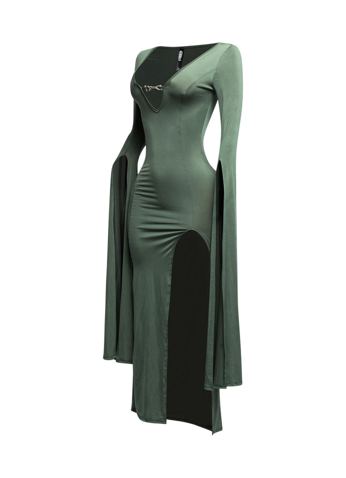 Flyaway Long Sleeve Maxi Dress - Muvin 
