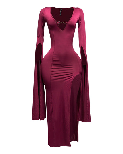 Flyaway Long Sleeve Maxi Dress - Muvin 