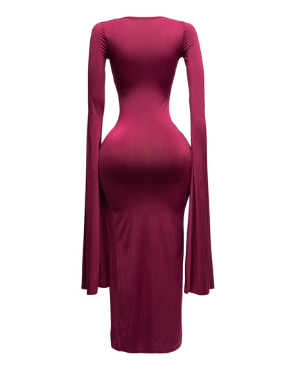 Flyaway Long Sleeve Maxi Dress - Muvin 