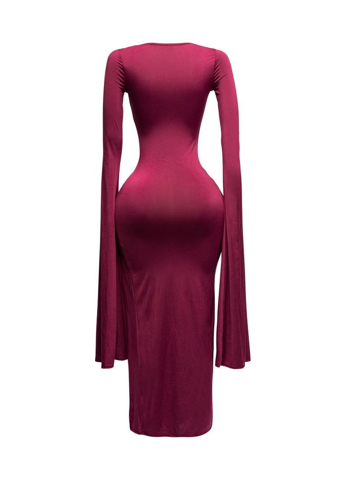 Flyaway Long Sleeve Maxi Dress - Muvin 