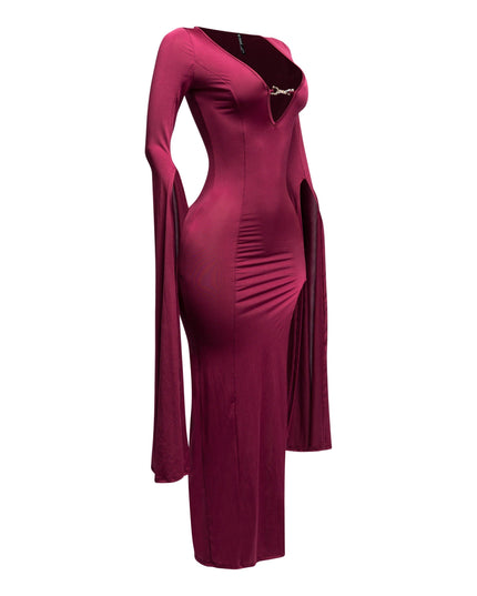 Flyaway Long Sleeve Maxi Dress - Muvin 