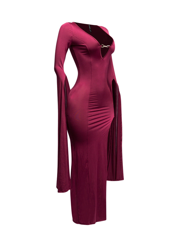 Flyaway Long Sleeve Maxi Dress - Muvin 