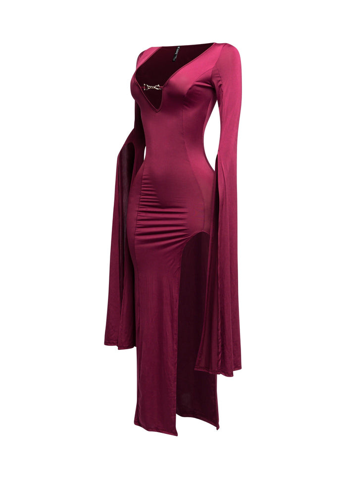 Flyaway Long Sleeve Maxi Dress - Muvin 