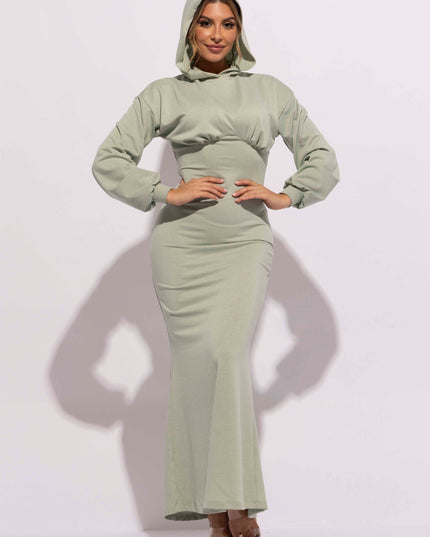 Hoodie maxi dress - Muvin 