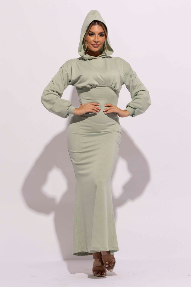 Hoodie maxi dress - Muvin 