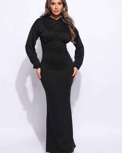 Hoodie maxi dress - Muvin 