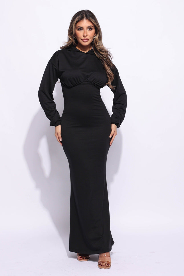 Hoodie maxi dress - Muvin 