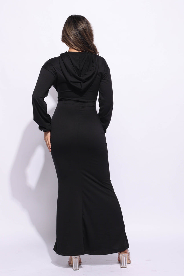 Hoodie maxi dress - Muvin 