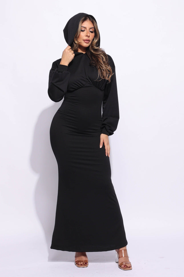 Hoodie maxi dress - Muvin 