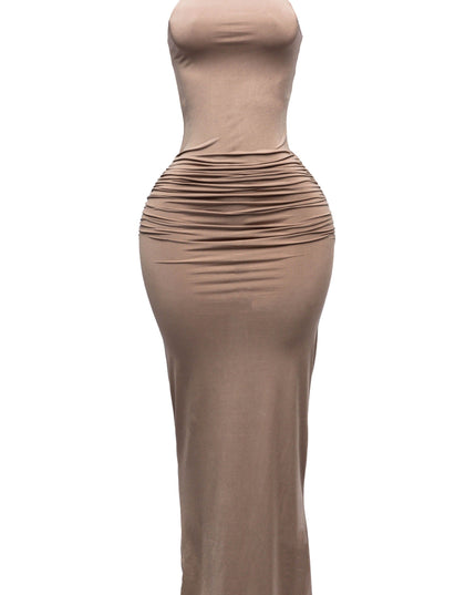 Ruched Maxi Dress - Muvin 