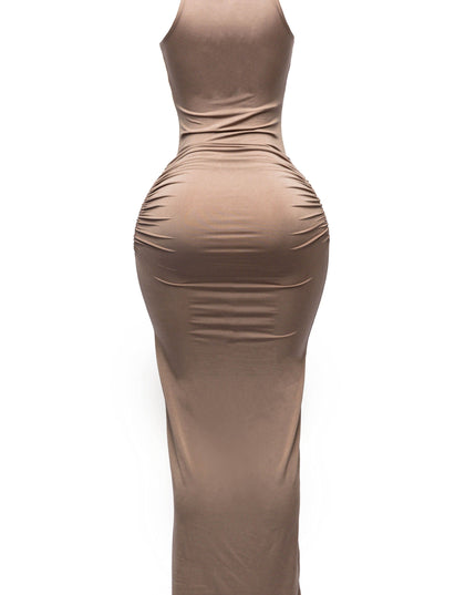 Ruched Maxi Dress - Muvin 
