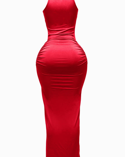 Ruched Maxi Dress - Muvin 