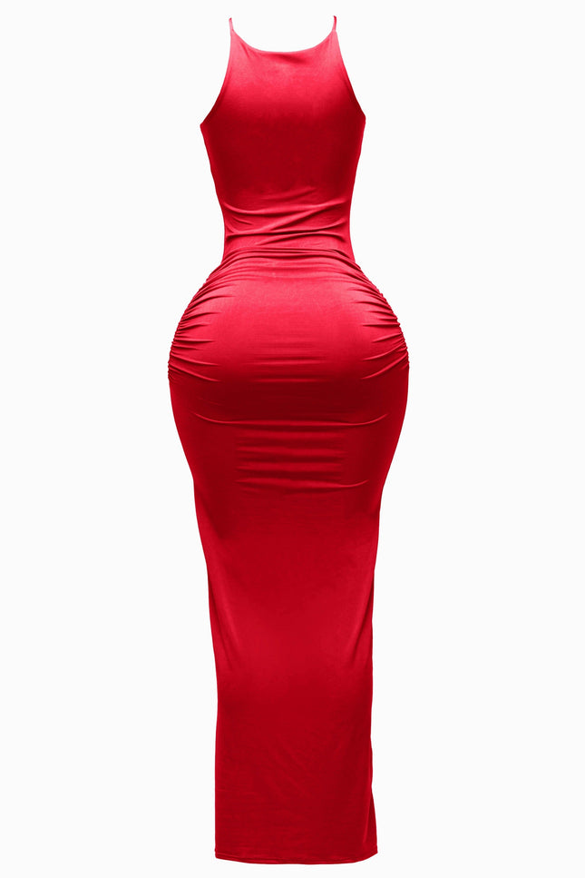 Ruched Maxi Dress - Muvin 