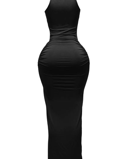 Ruched Maxi Dress - Muvin 
