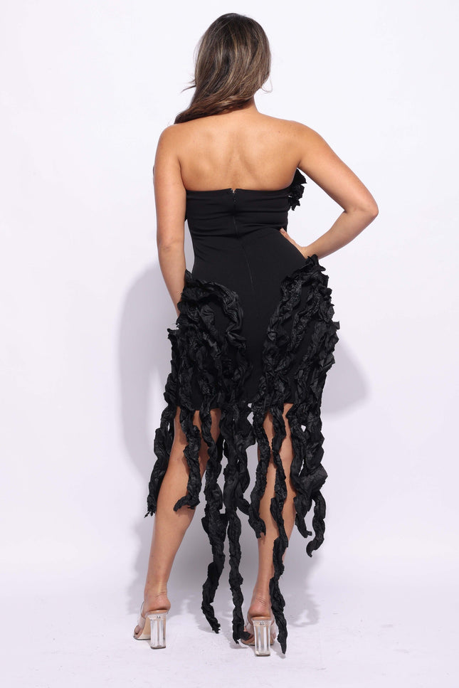 Ruffled tube dress - Muvin 