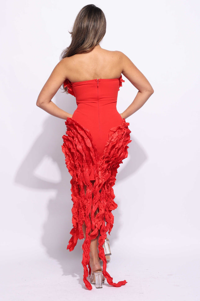 Ruffled tube dress - Muvin 